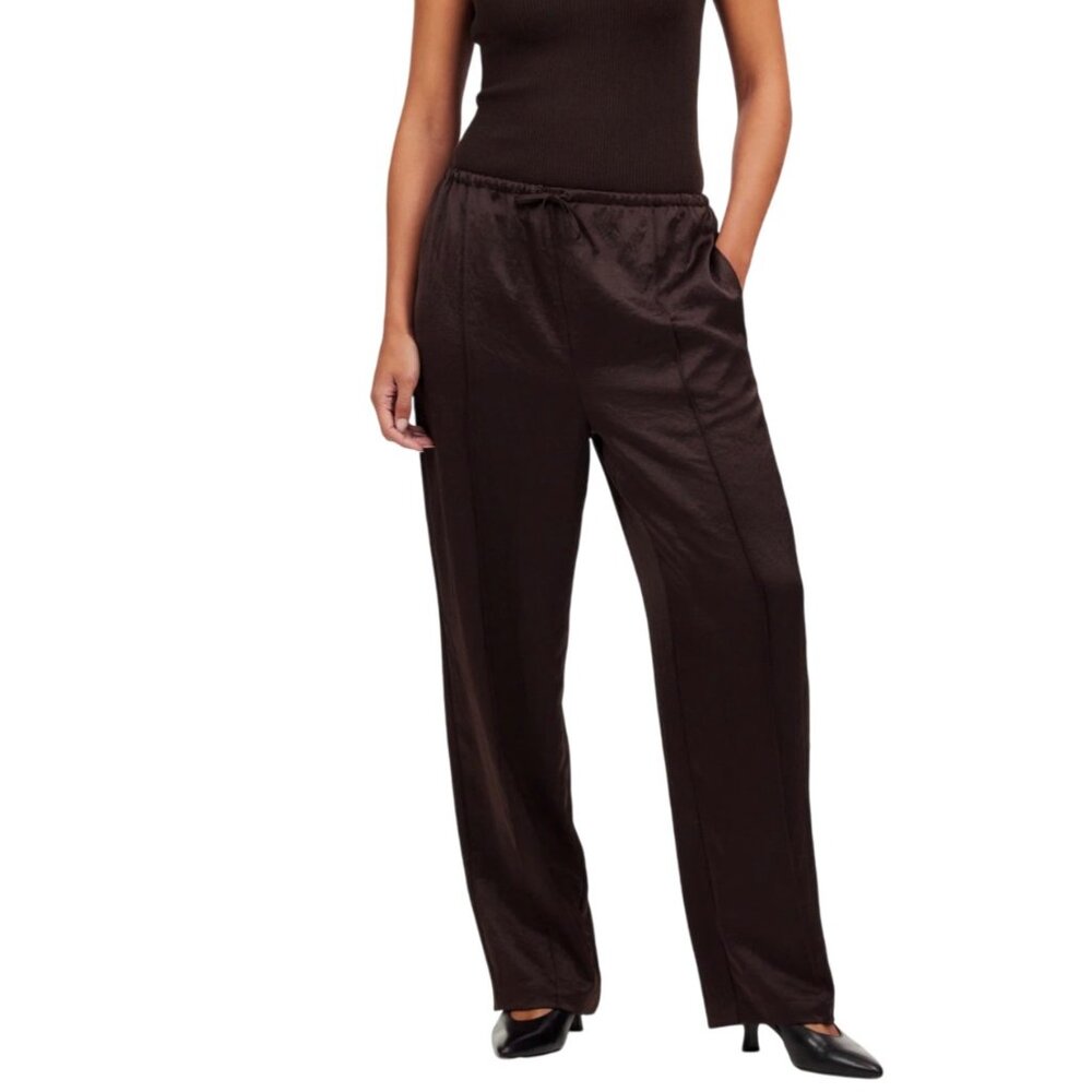 Madewell Women's Straight Leg Pants - Dark Brown